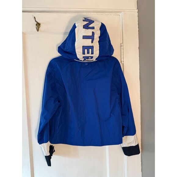 Hunter For Target Colorblock Blue and White Windbreaker Rain Jacket - Picture 3 of 5
